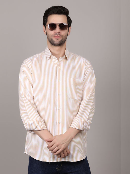 Men's full sleeve lining shirts brown