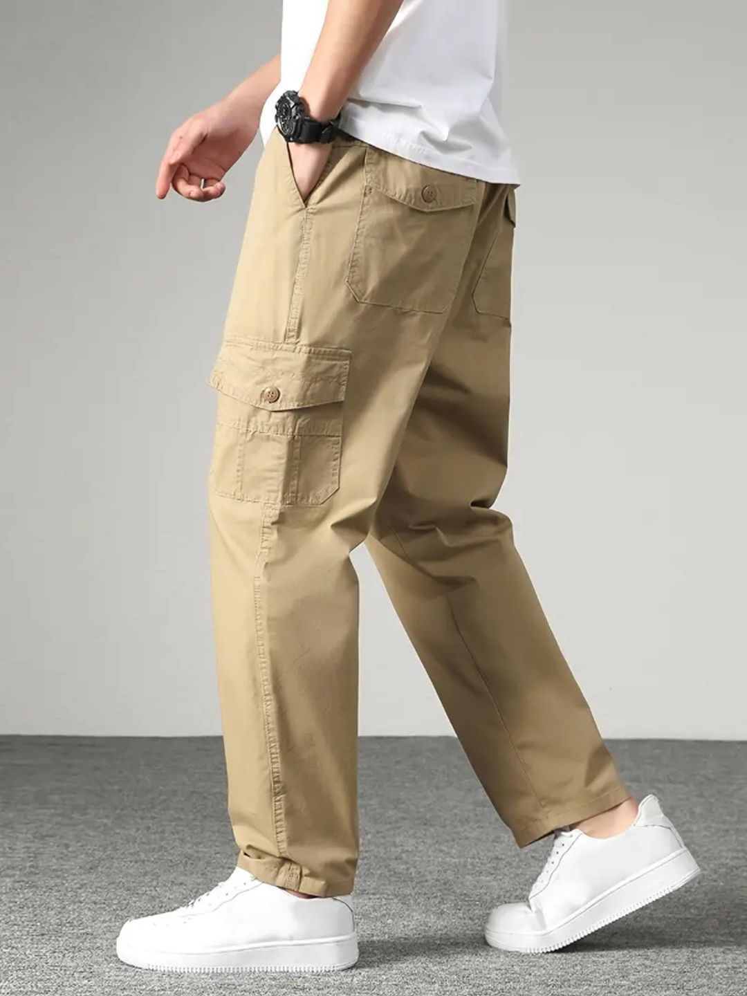 New Style Casual Long Trousers Multiple Pockets