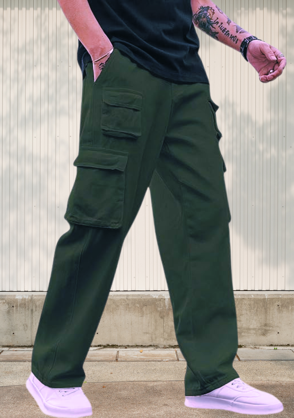 Men's Cotton loose fit cargo pants