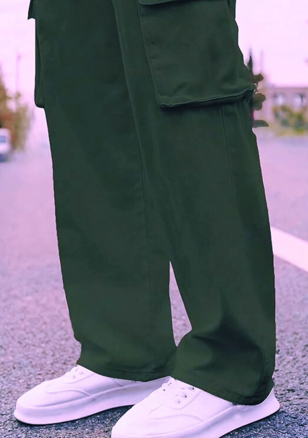 Men's Cotton loose fit cargo pants