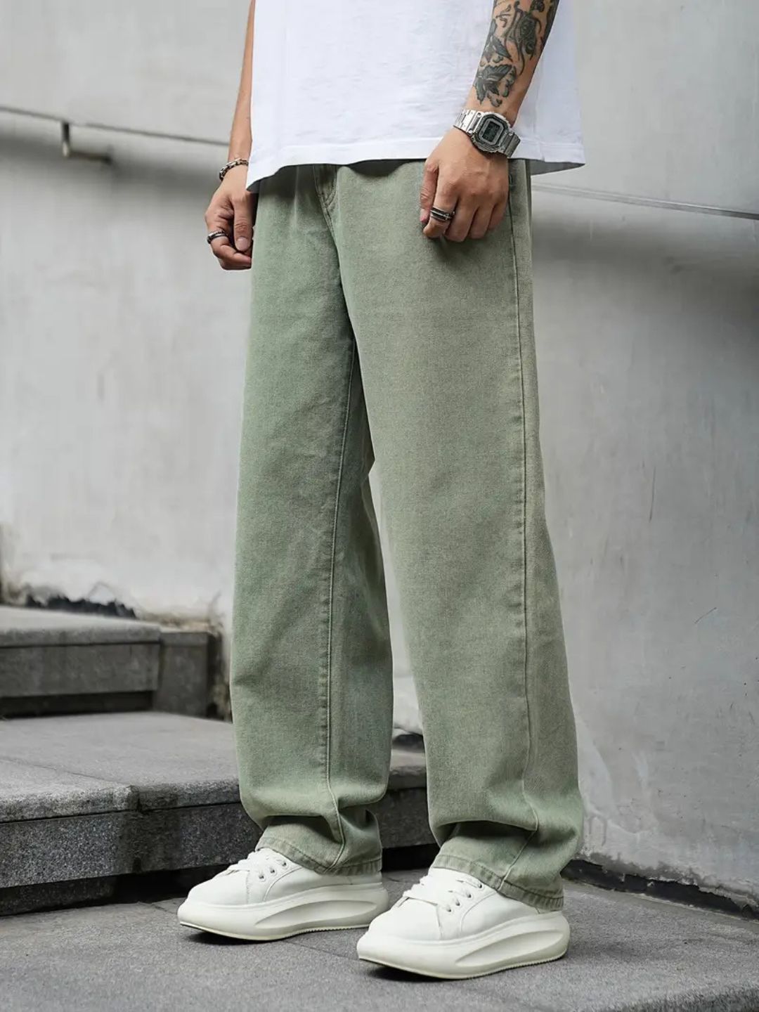 Men's Casual Loose-Fit Baggy Jeans