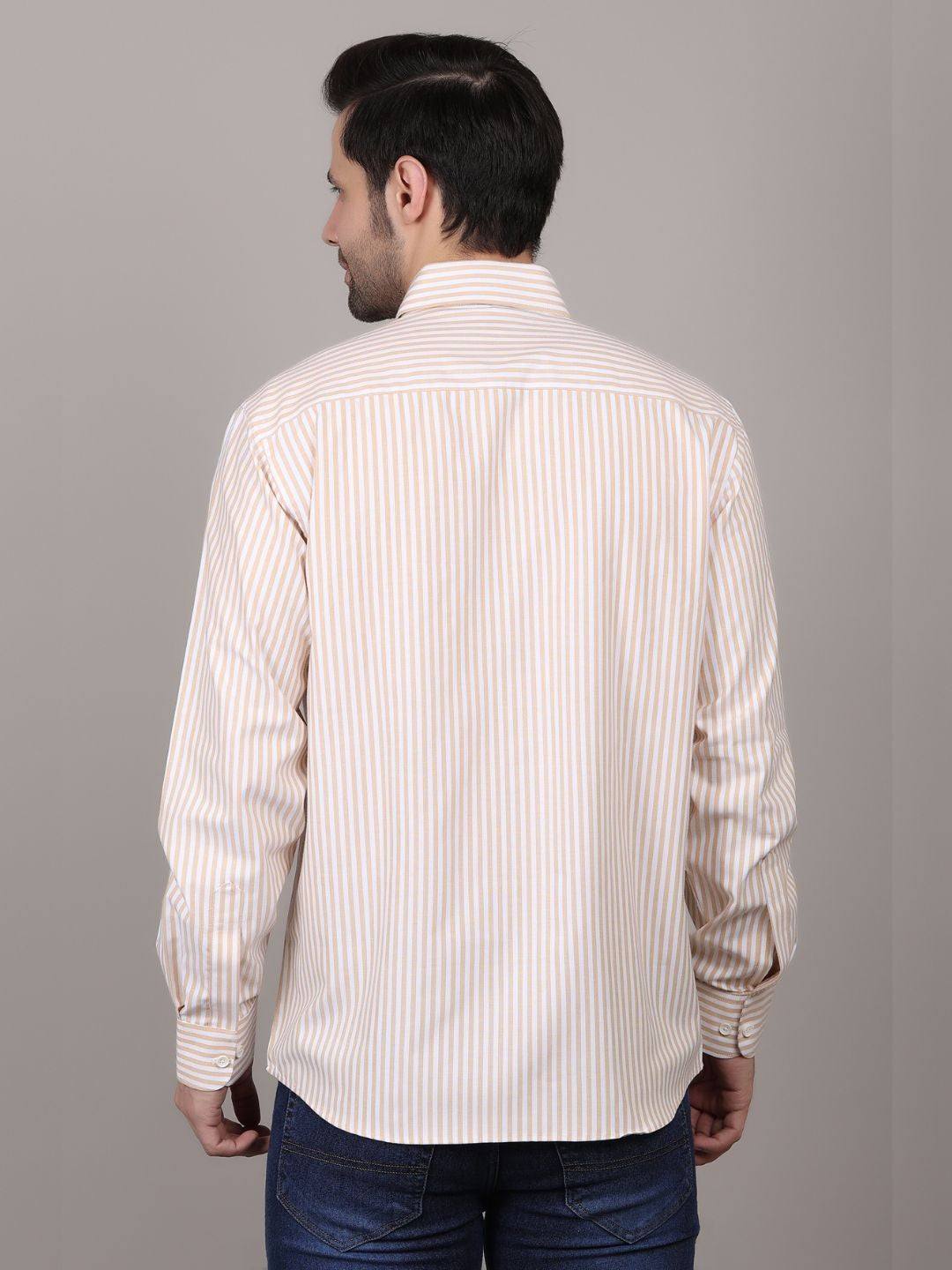 Men's full sleeve lining shirts brown