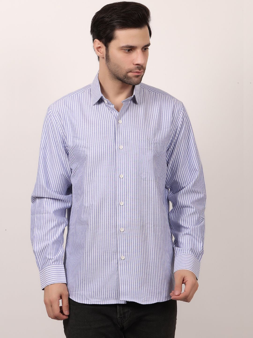Men's full sleeve lining shirts Purple