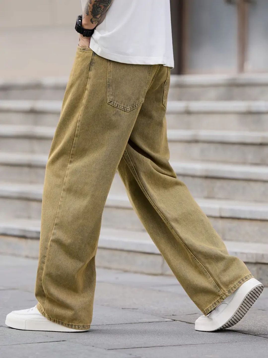 Men's Casual Loose-Fit Baggy Jeans