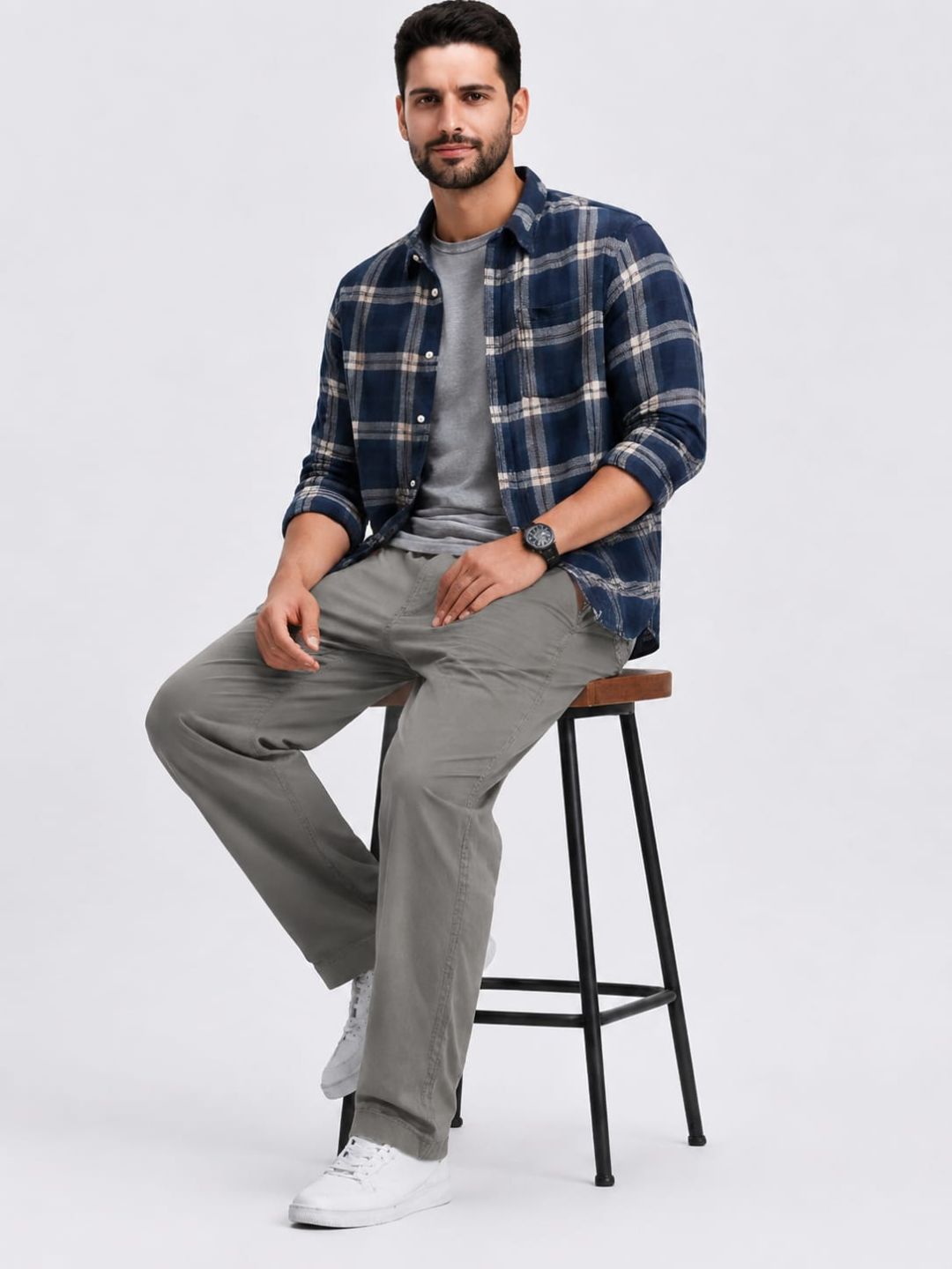 Premium Classic Cotton Trousers - LGray