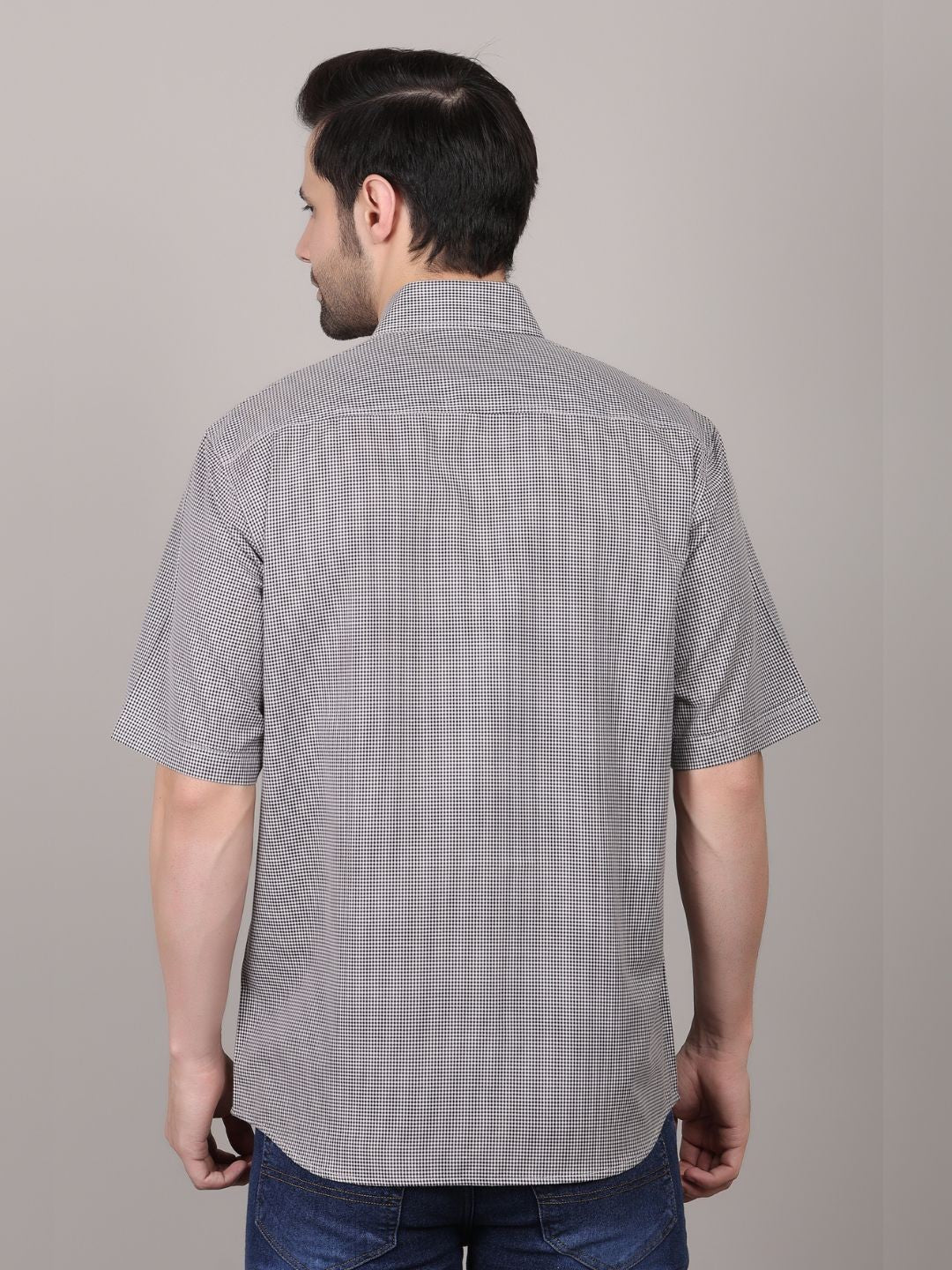 Men's Dots Printed Black Casual Shirt