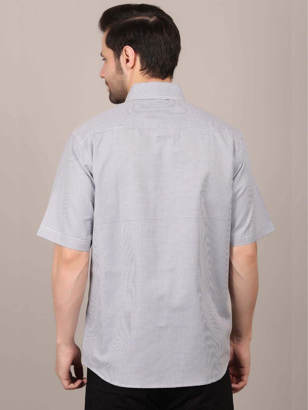 Men's Dots Printed Blue Casual Shirt
