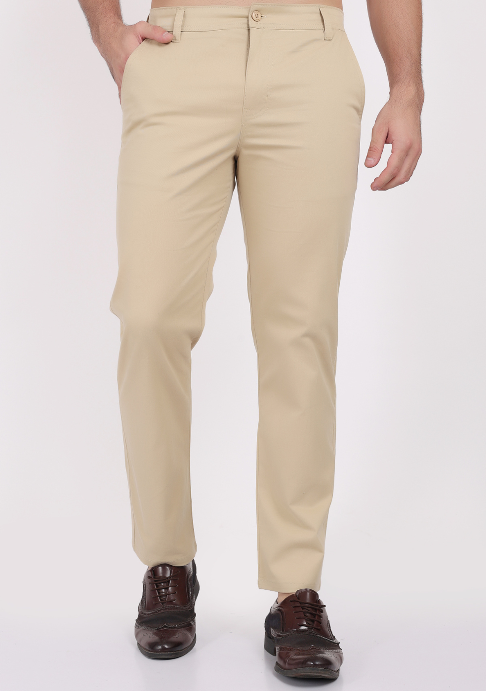 LGRAY Cotton Trousers Regular Fit For Men
