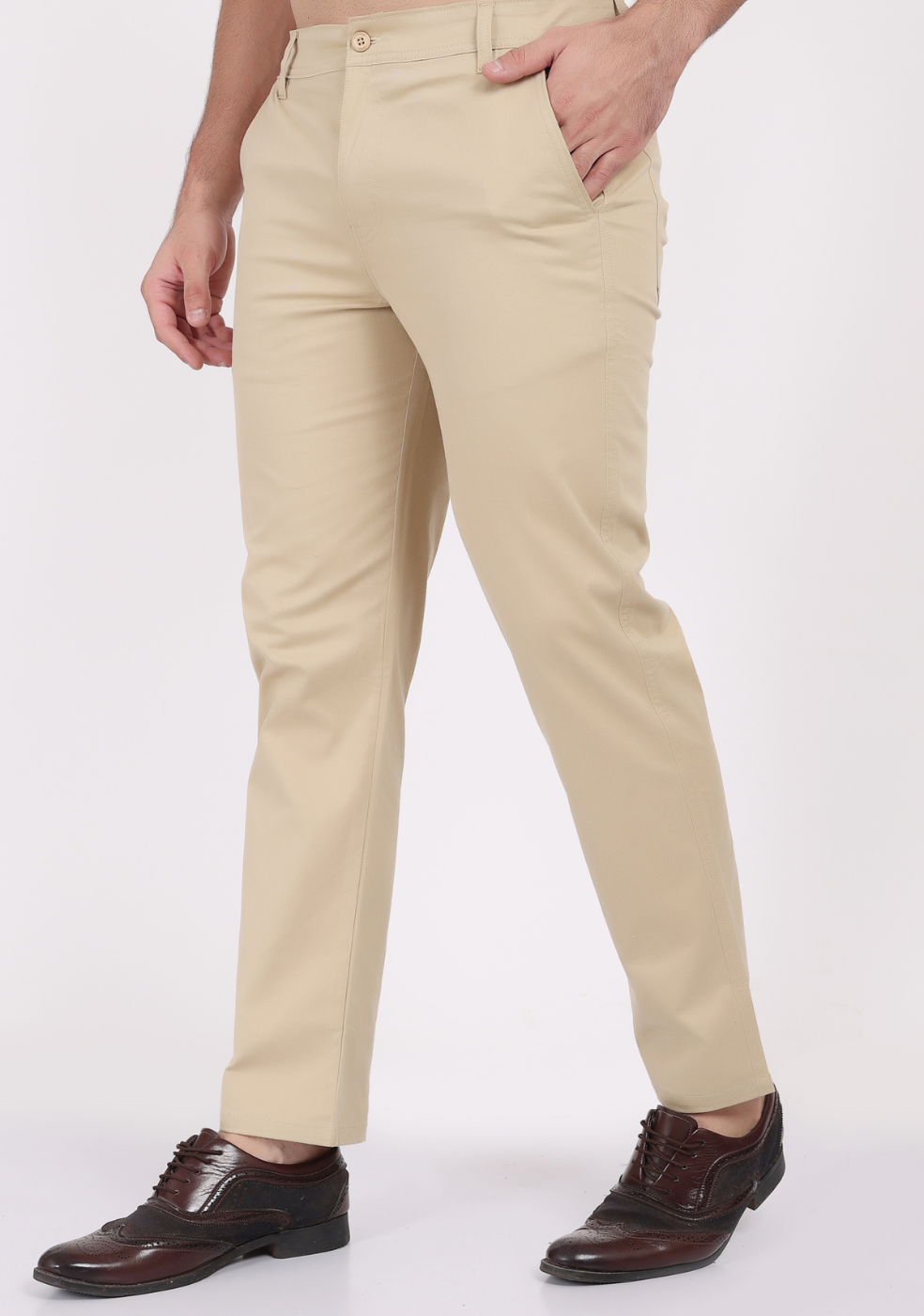 LGRAY Cotton Trousers Regular Fit For Men