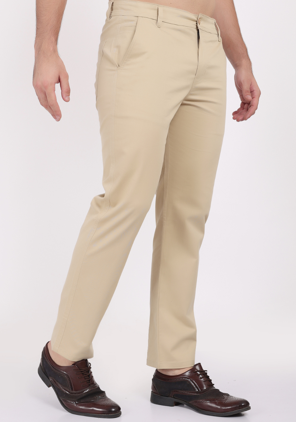 LGRAY Cotton Trousers Regular Fit For Men