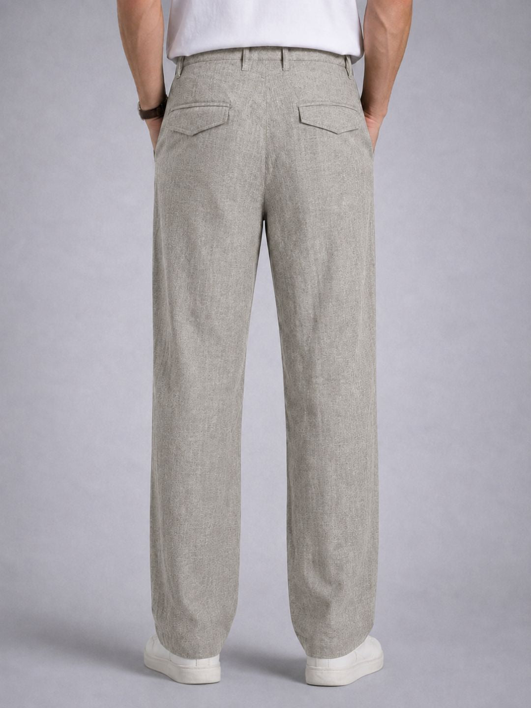 Premium Linen Cargo Pants for Men - LGray