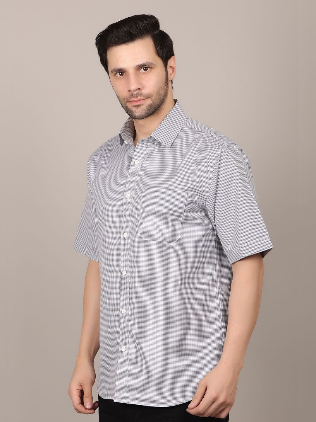 Men's Dots Printed Blue Casual Shirt