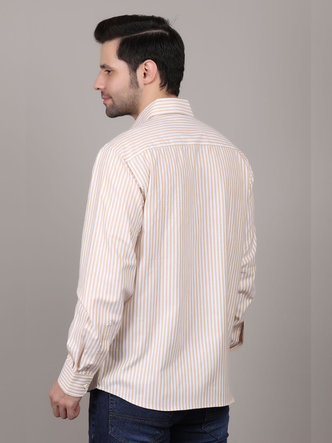 Men's full sleeve lining shirts brown