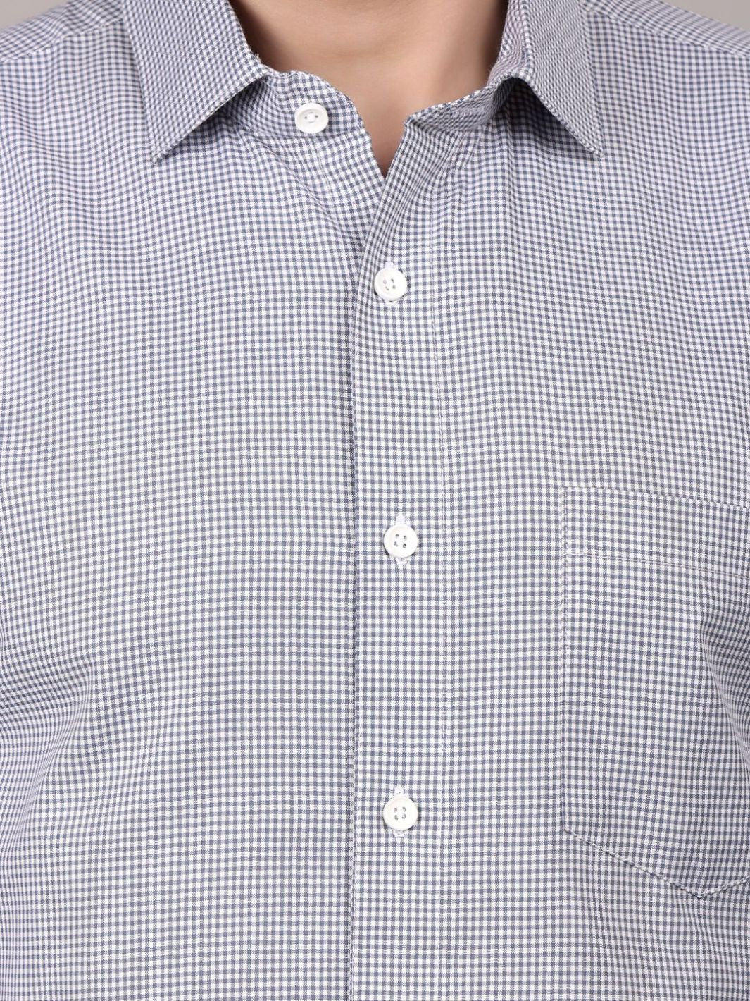 Blue Dots Printed Cotton Casual Shirt For Men