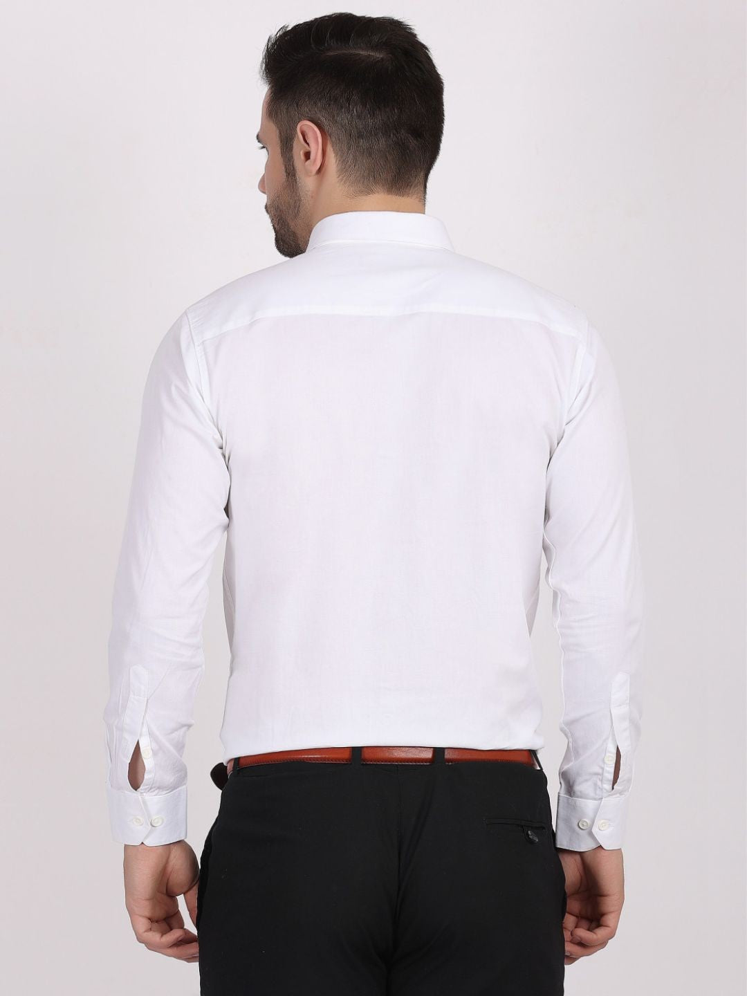 White Formal Shirts For Men With Single Pocket