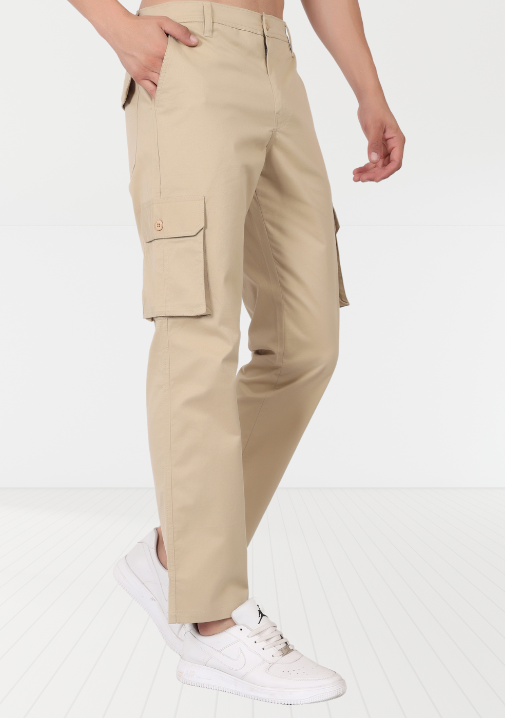 Cotton Regular Fit Cargo Pant For Men