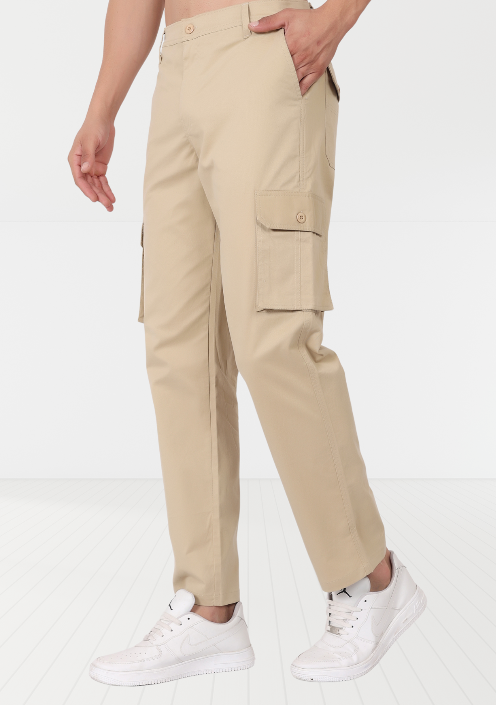 Cotton Regular Fit Cargo Pant For Men