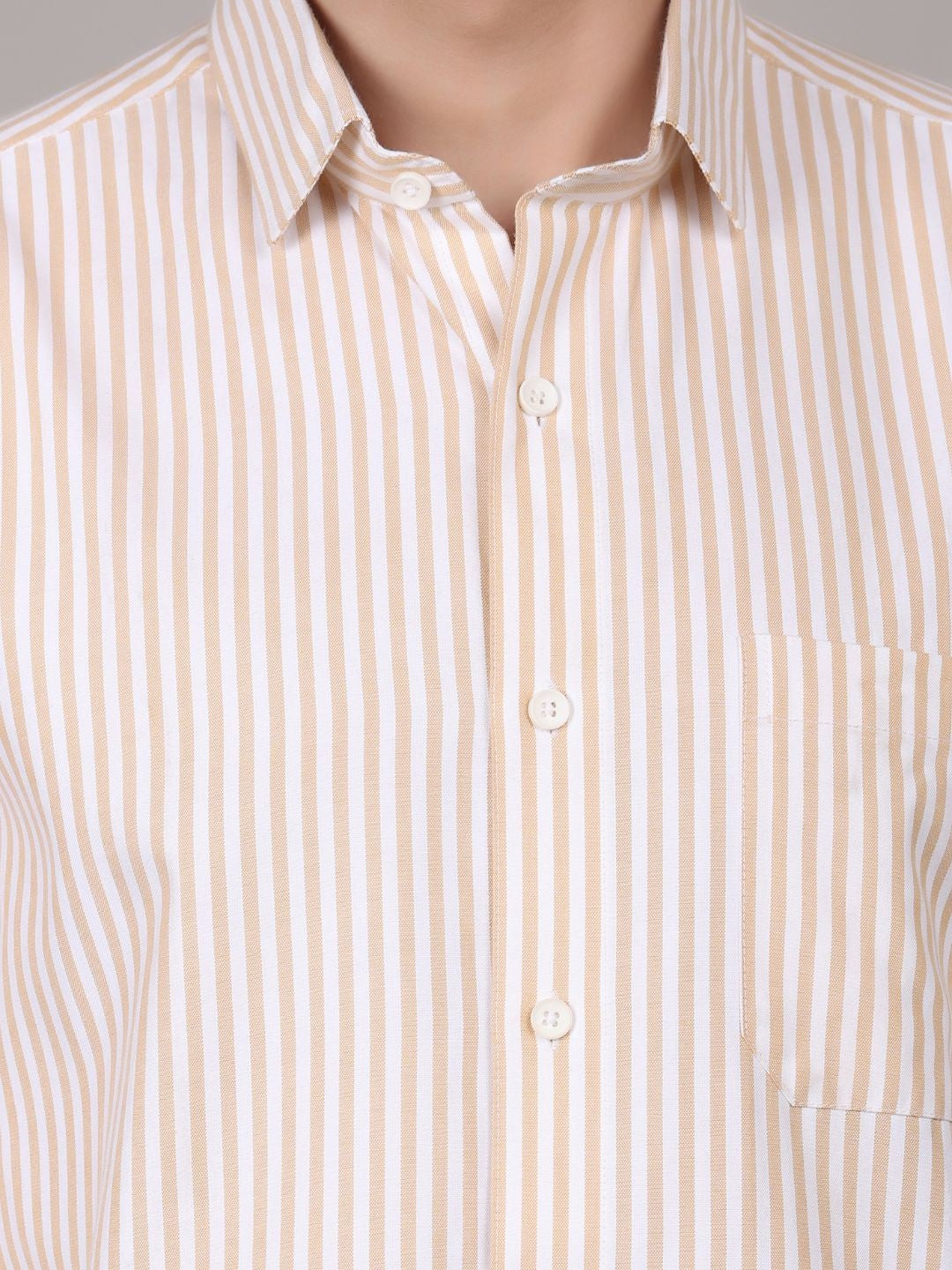 Men's full sleeve lining shirts brown