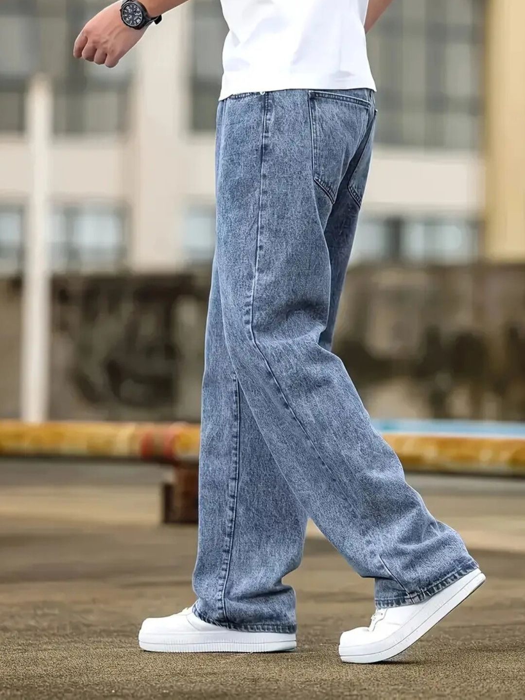 Men's Casual Loose-Fit Baggy Jeans