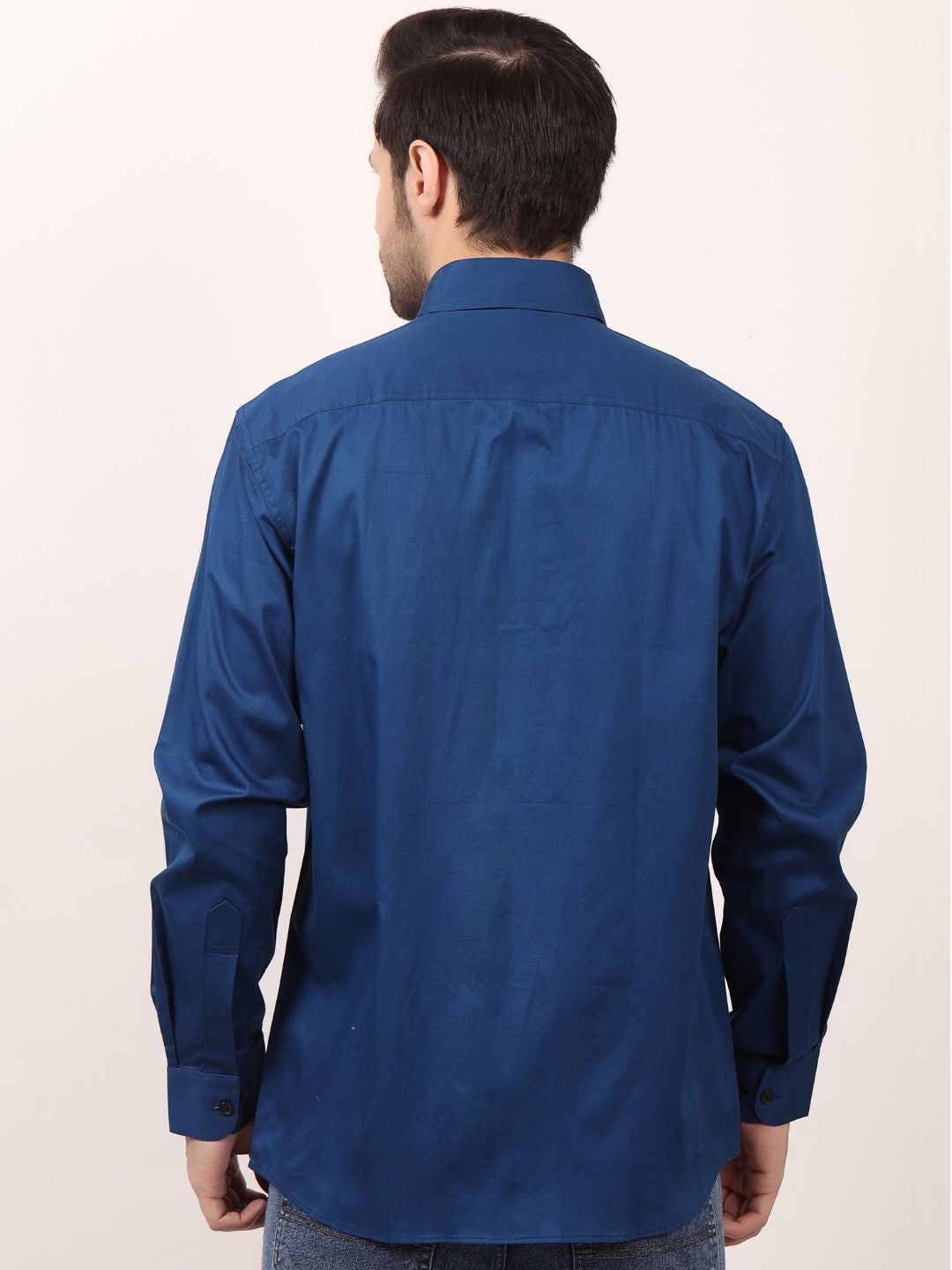 Blue Formal Shirts For Men With Single Pocket
