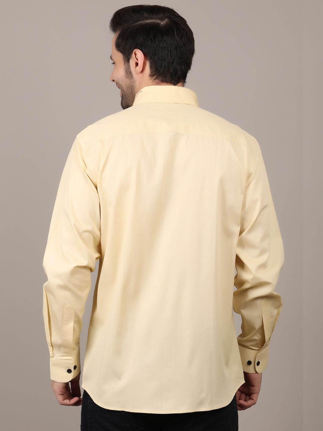 Lemon Formal Shirts For Men With Single Pocket