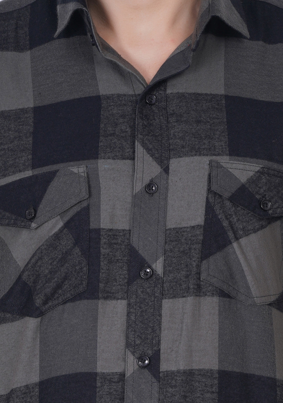 Gray Checked Shirts For Men - ASHTOM