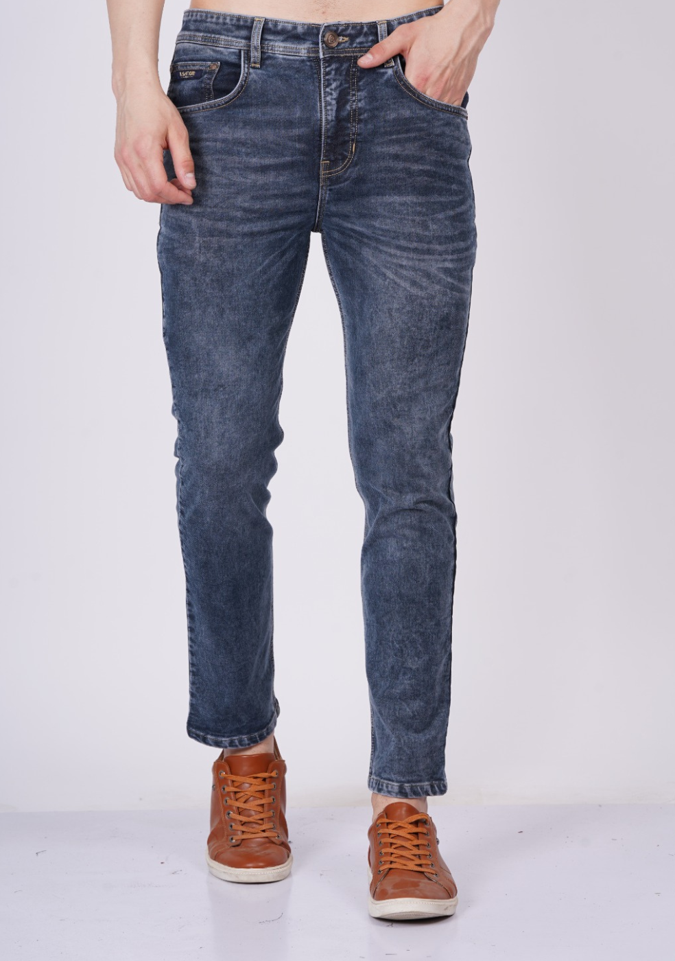 Men's Gray Denim Jeans