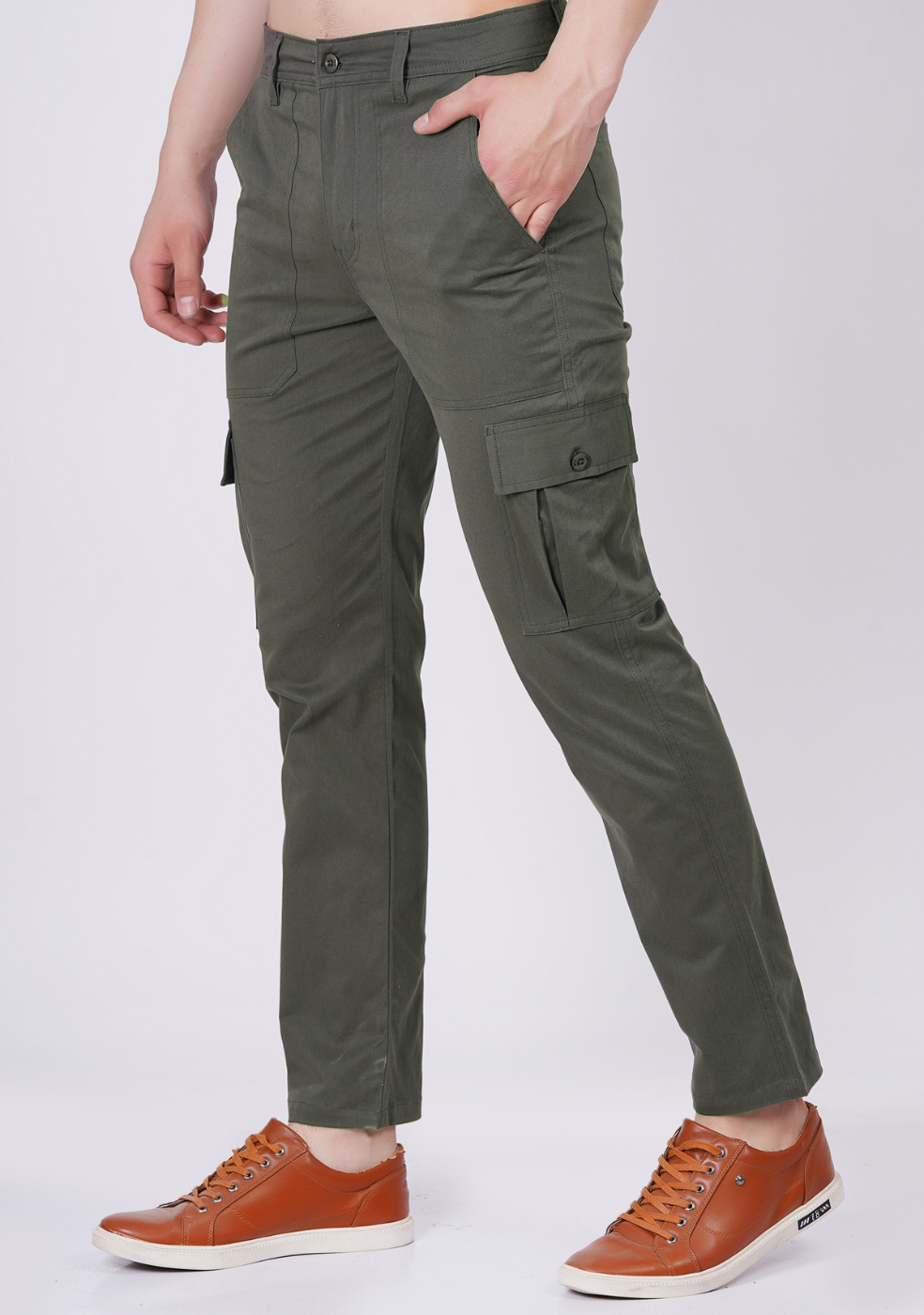 Men Regular fit Cargo Pant With Cross Pocket