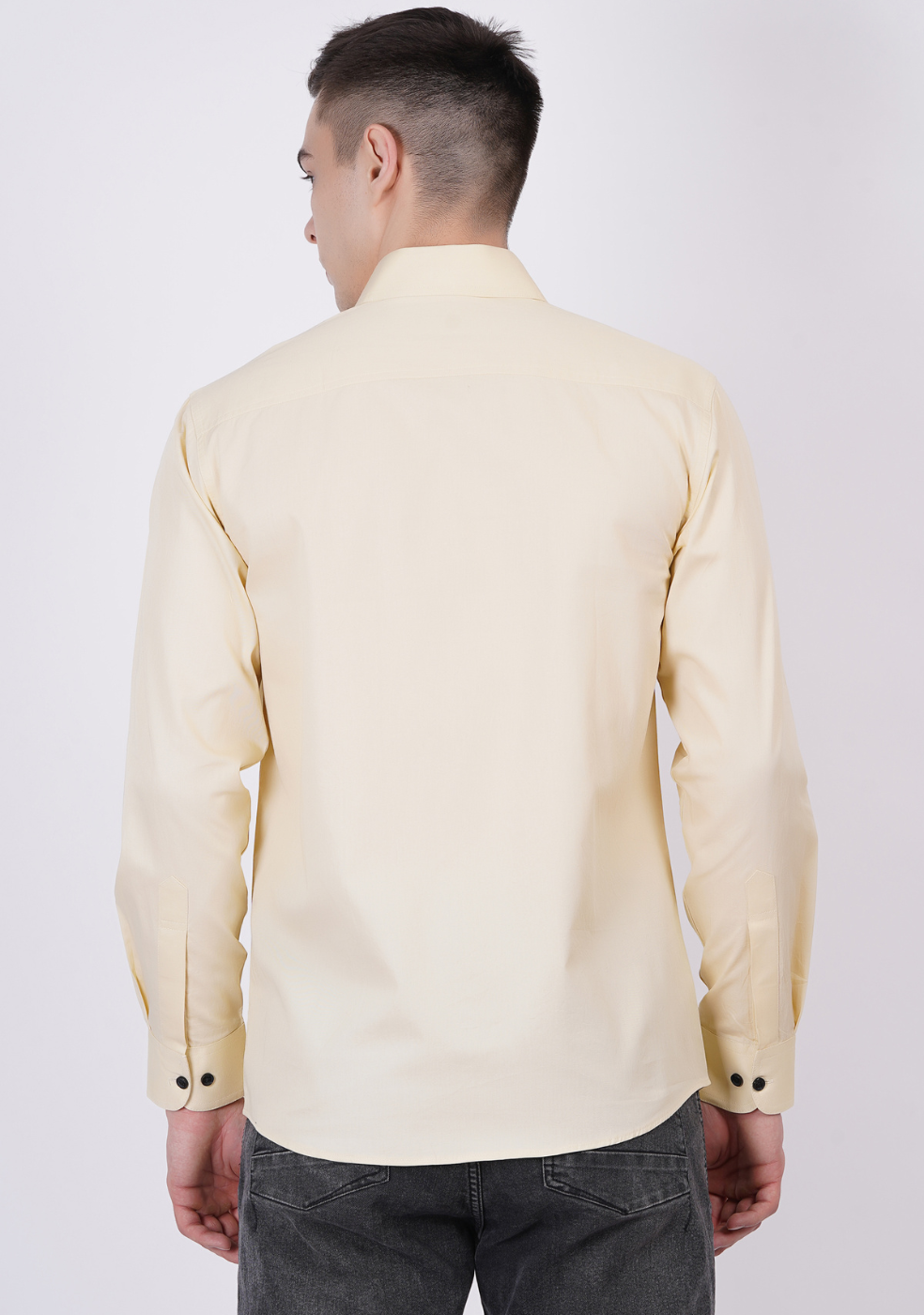 Lemon Formal Shirts For Men Without Pocket