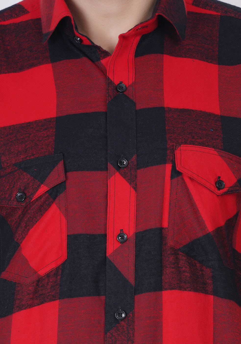 Red Checked Shirts For Men - ASHTOM