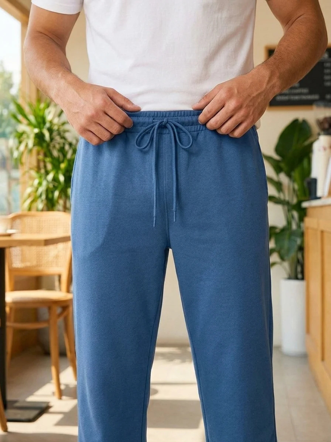 Classic Straight Fit Joggers - Dutch Blue