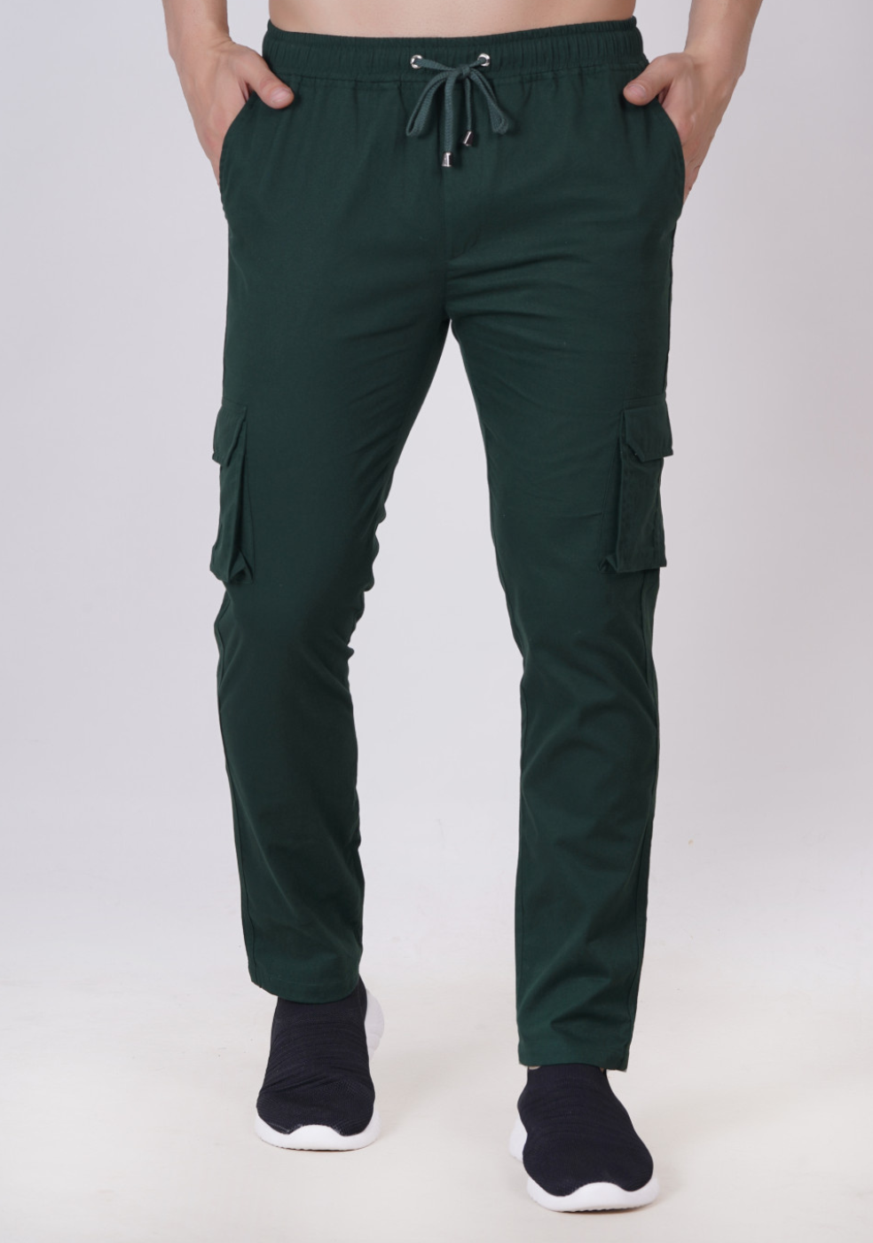 Men Mid-Rise Relaxed Fit Cargo Pants - ASHTOM