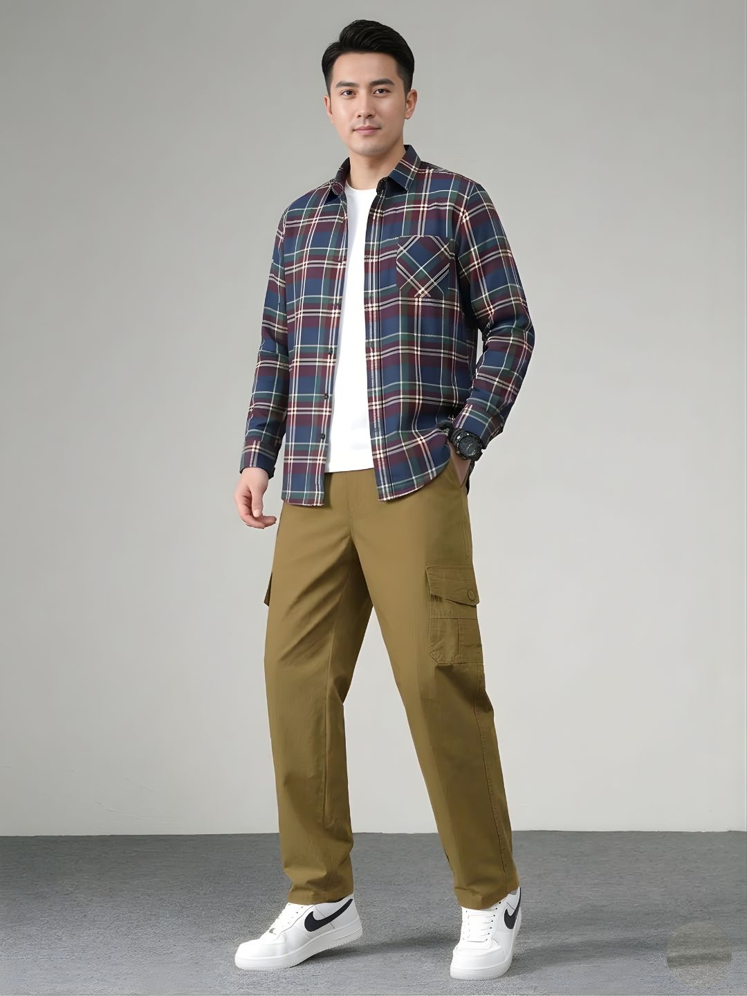 Premium Casual Cargo Trousers – Khaki