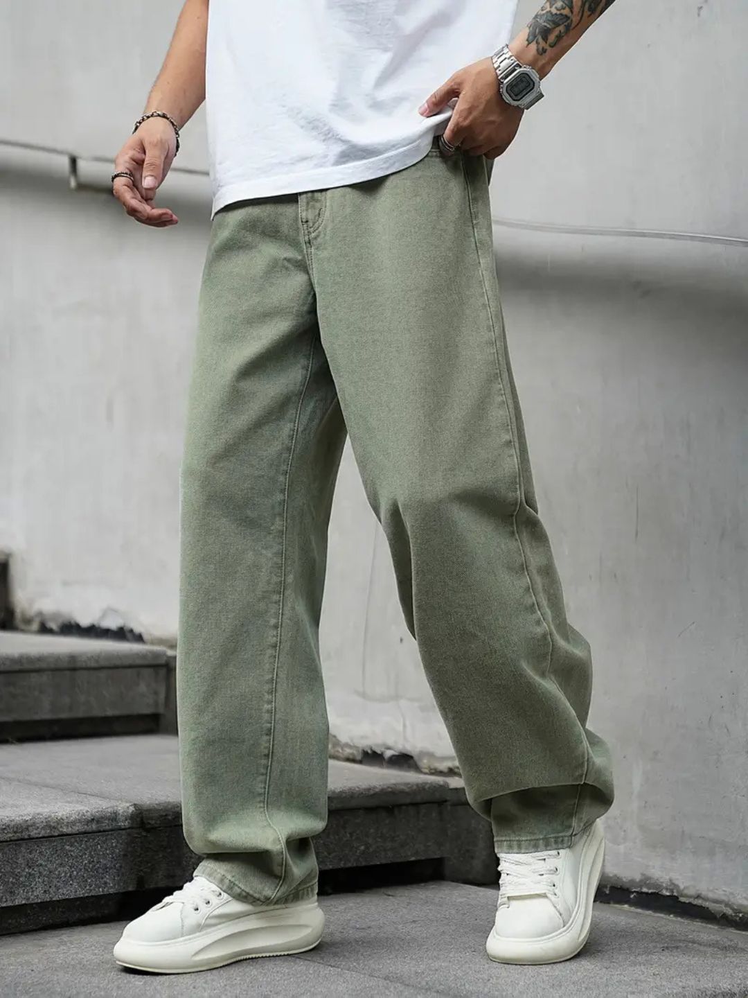 Men's Casual Loose-Fit Baggy Jeans