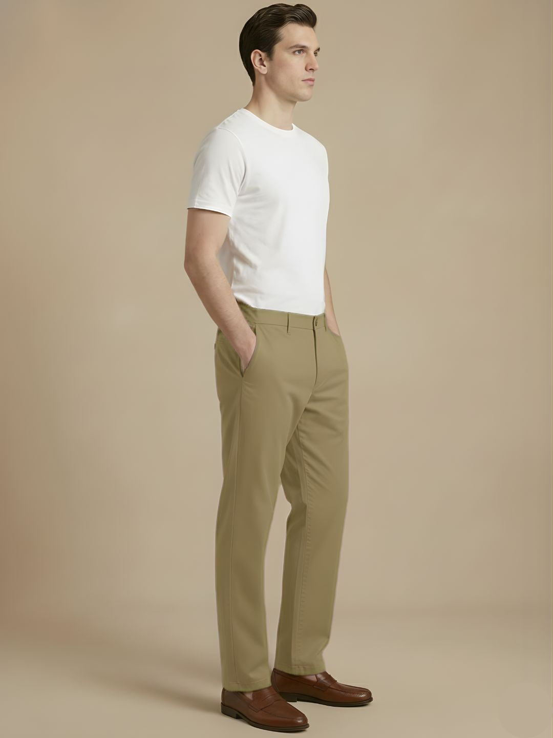 Men's Regular Fit Chino Trouser Pants