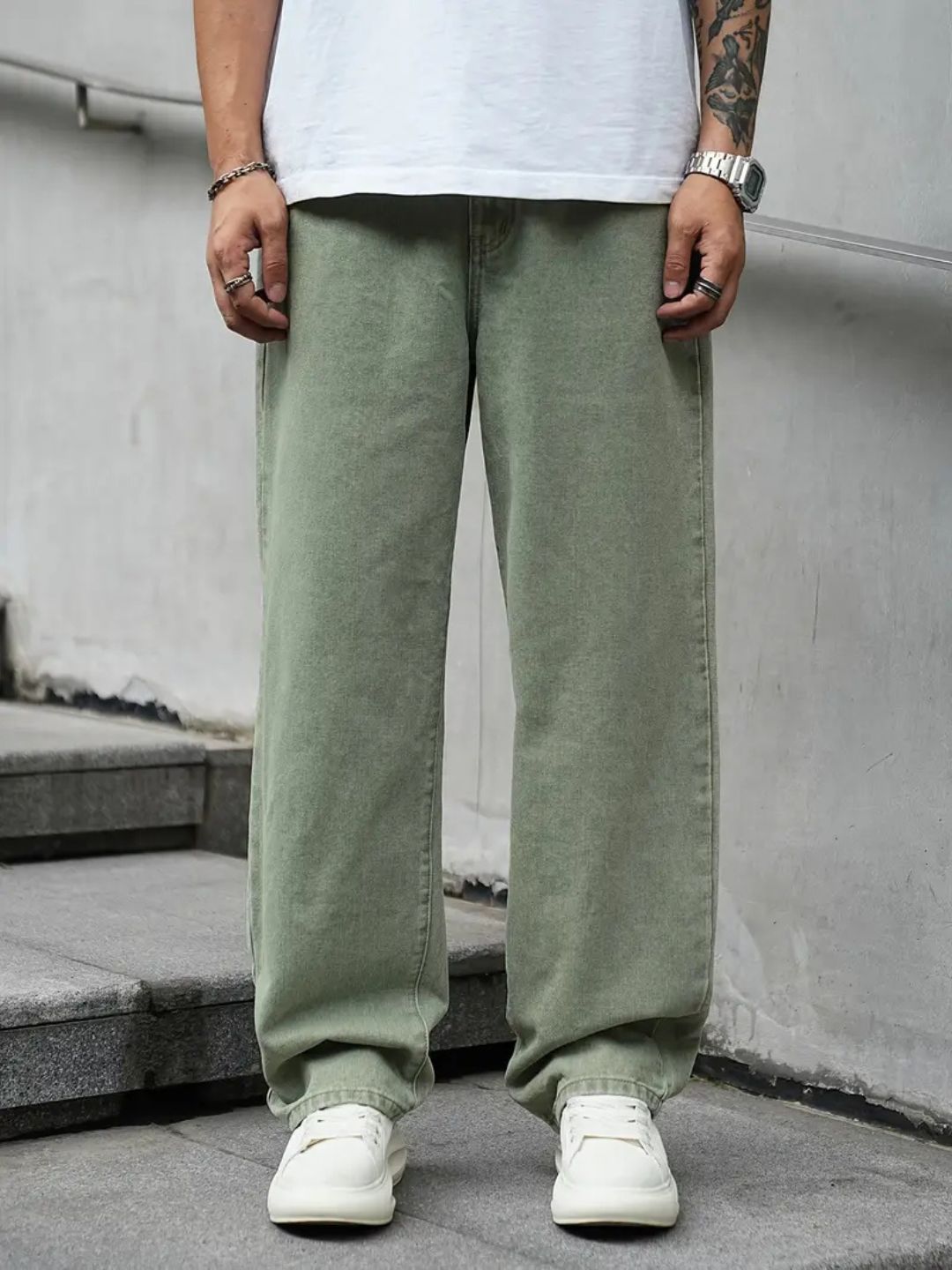 Men's Casual Loose-Fit Baggy Jeans