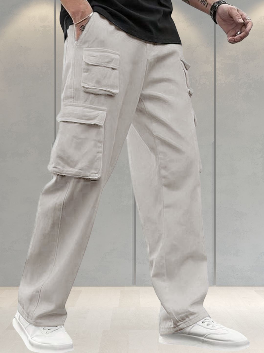 Men's Cotton loose fit cargo Trouser