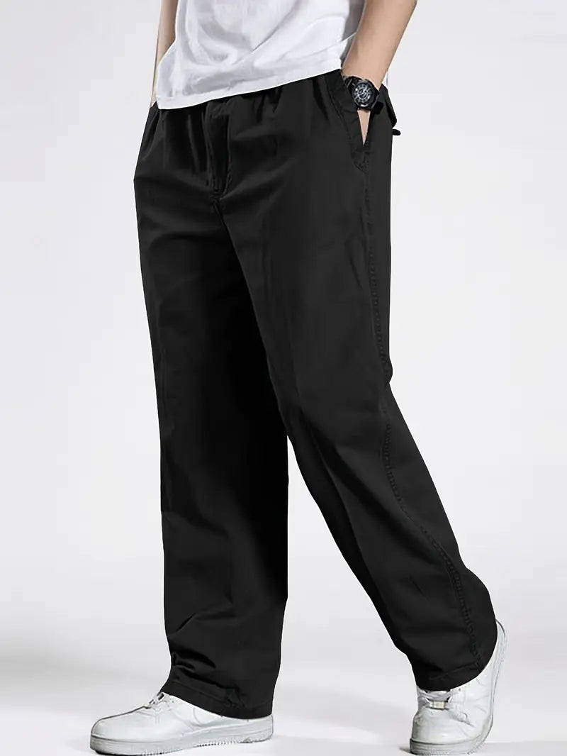 Premium Classic Cotton Trousers - BLACK