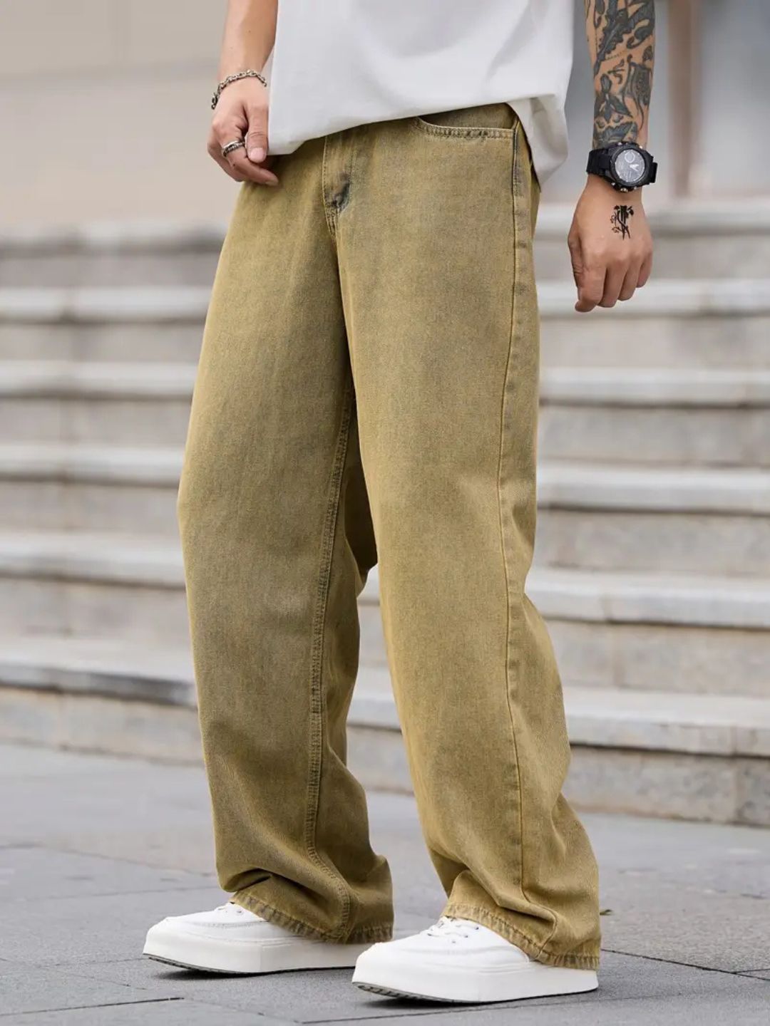 Men's Casual Loose-Fit Baggy Jeans