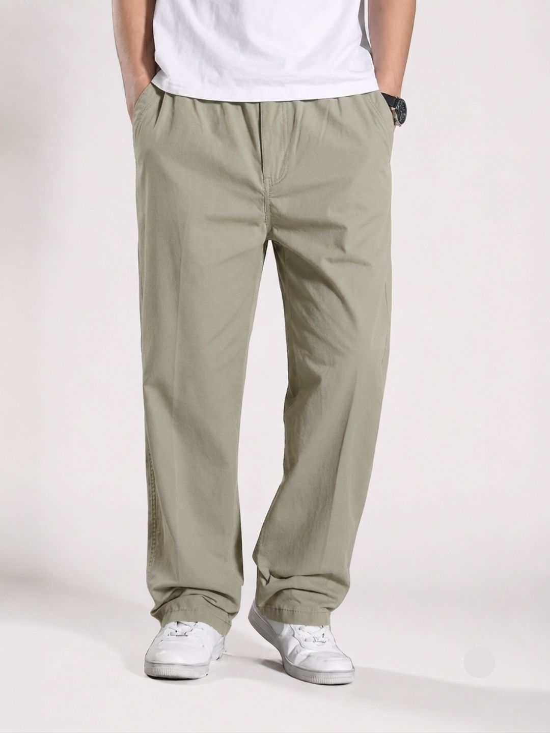 Premium Classic Cotton Trousers - Pista