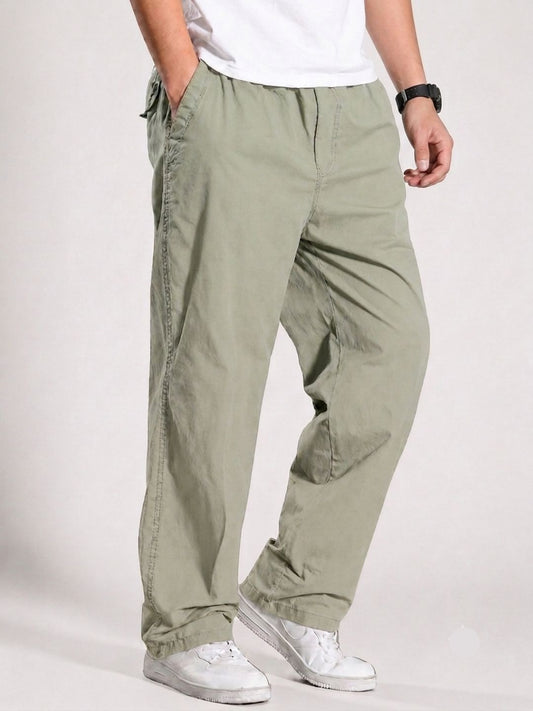 Premium Classic Cotton Trousers - Pista