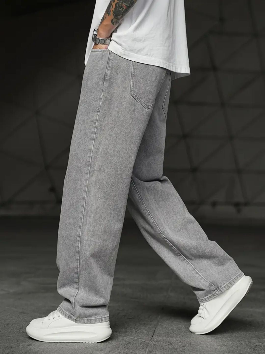 Men's Casual Loose-Fit Baggy Jeans