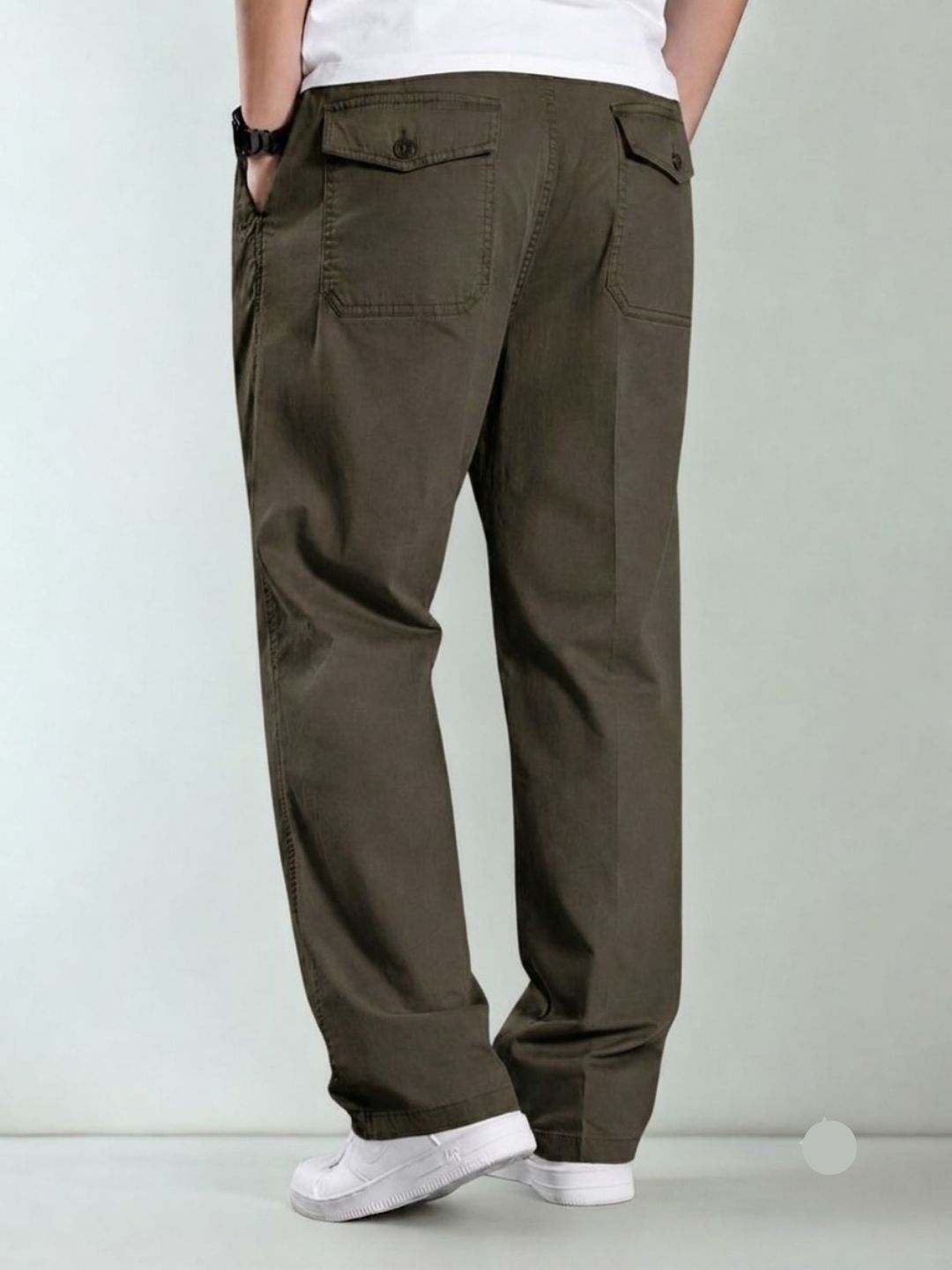 Premium Men’s Cotton Pants Lycra - Coffee