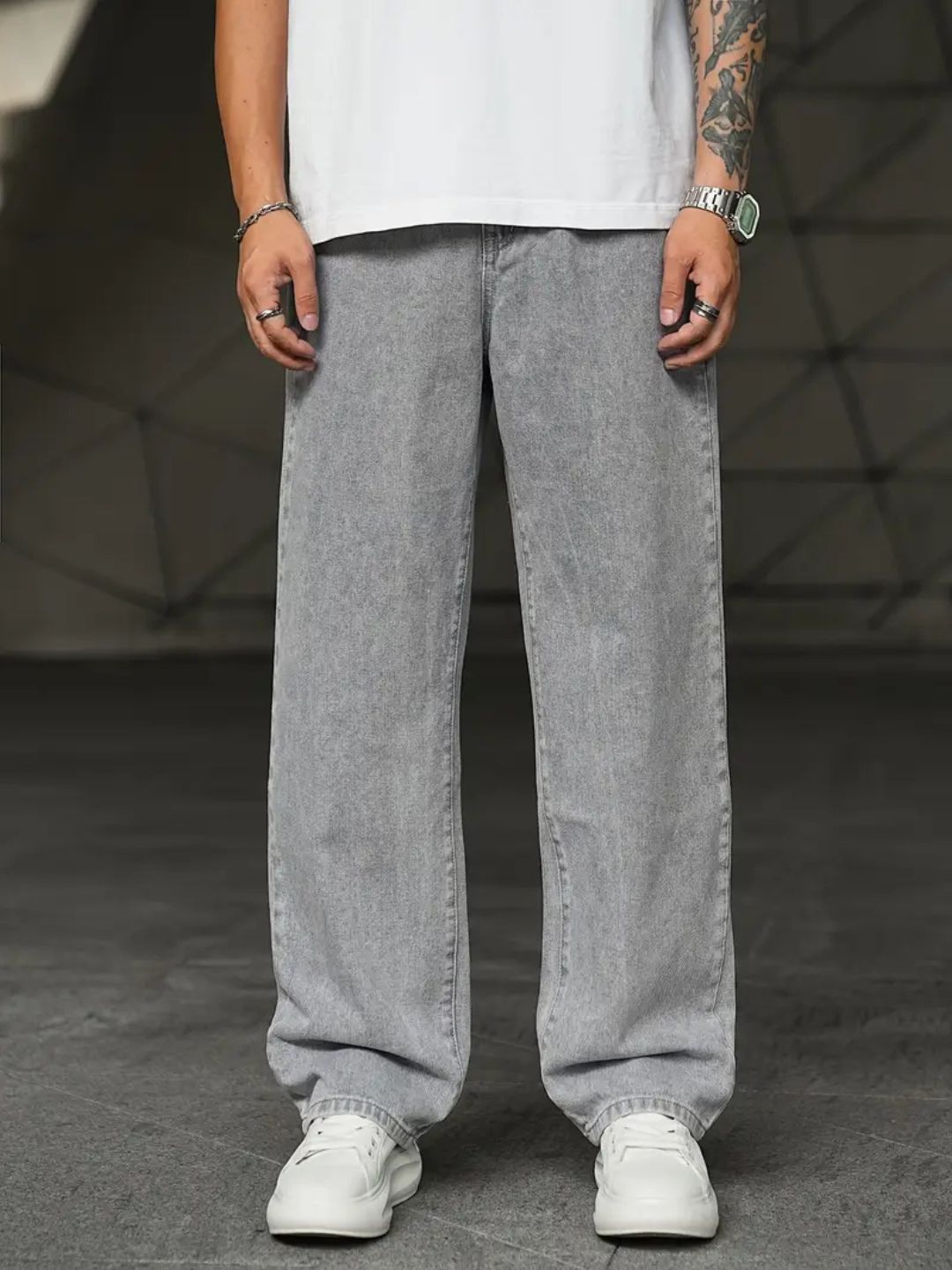 Men's Casual Loose-Fit Baggy Jeans