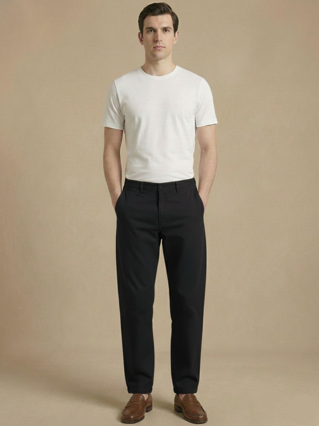 Men's Regular Fit Chino Trouser Pants