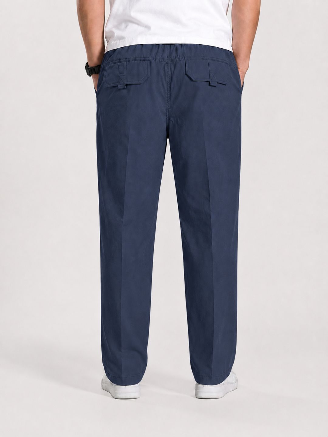 Premium Classic Cotton Trousers - NAVY BLUE