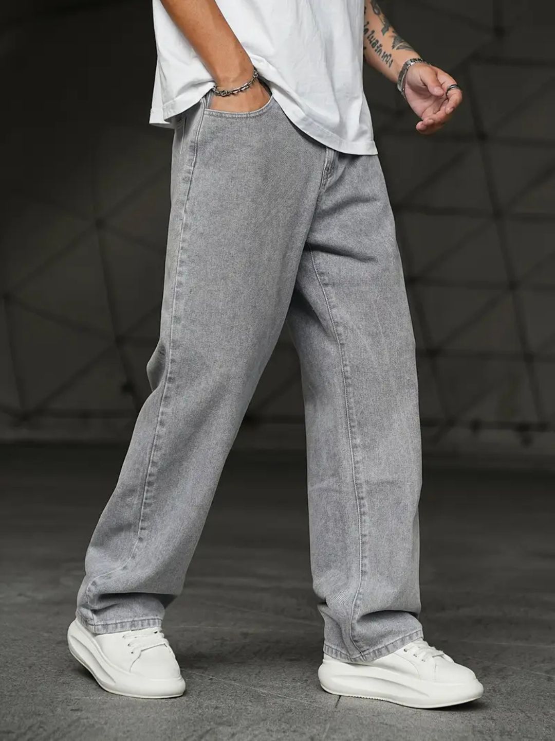 Men's Casual Loose-Fit Baggy Jeans