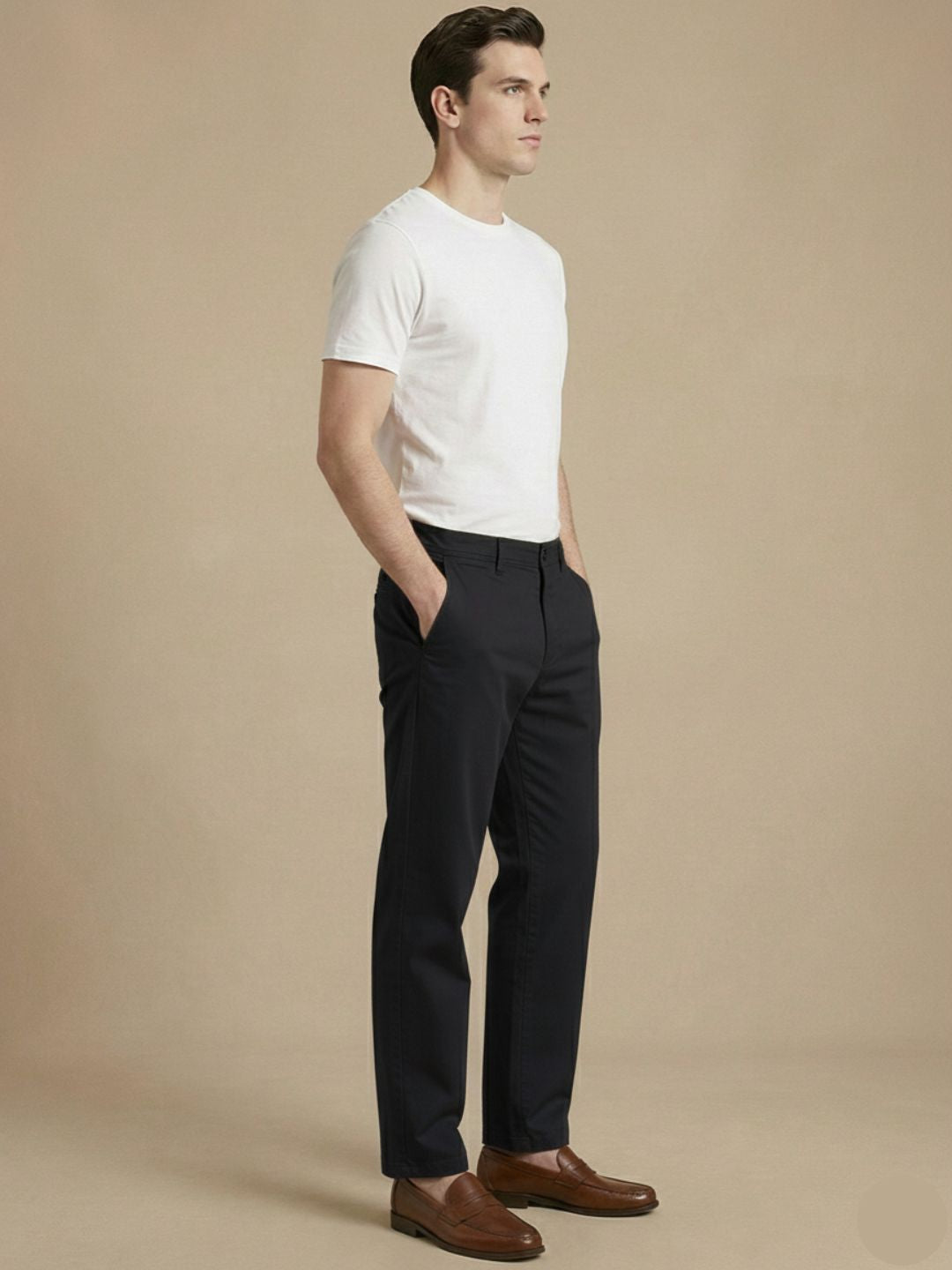 Men's Regular Fit Chino Trouser Pants