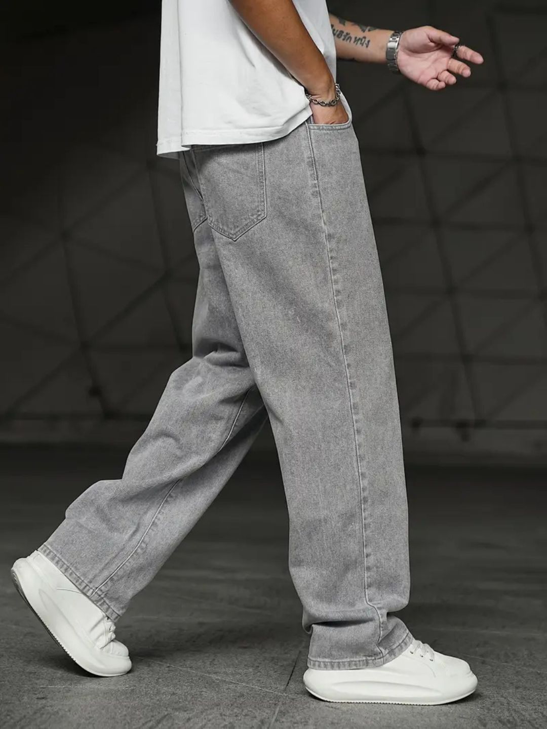 Men's Casual Loose-Fit Baggy Jeans