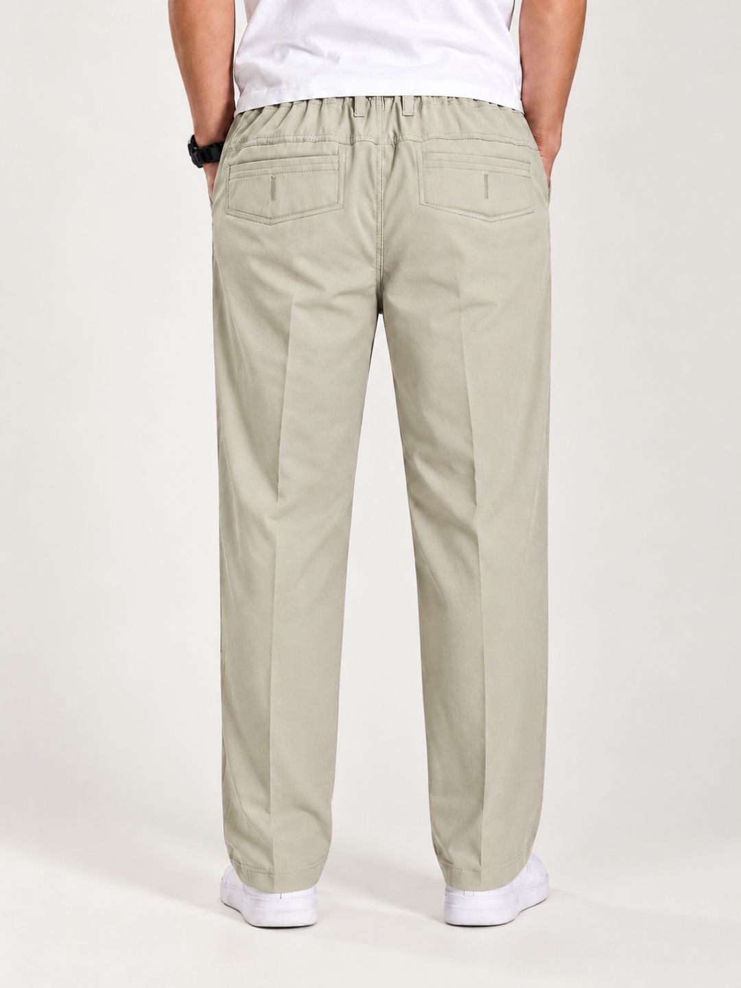 Premium Classic Cotton Trousers - Cream